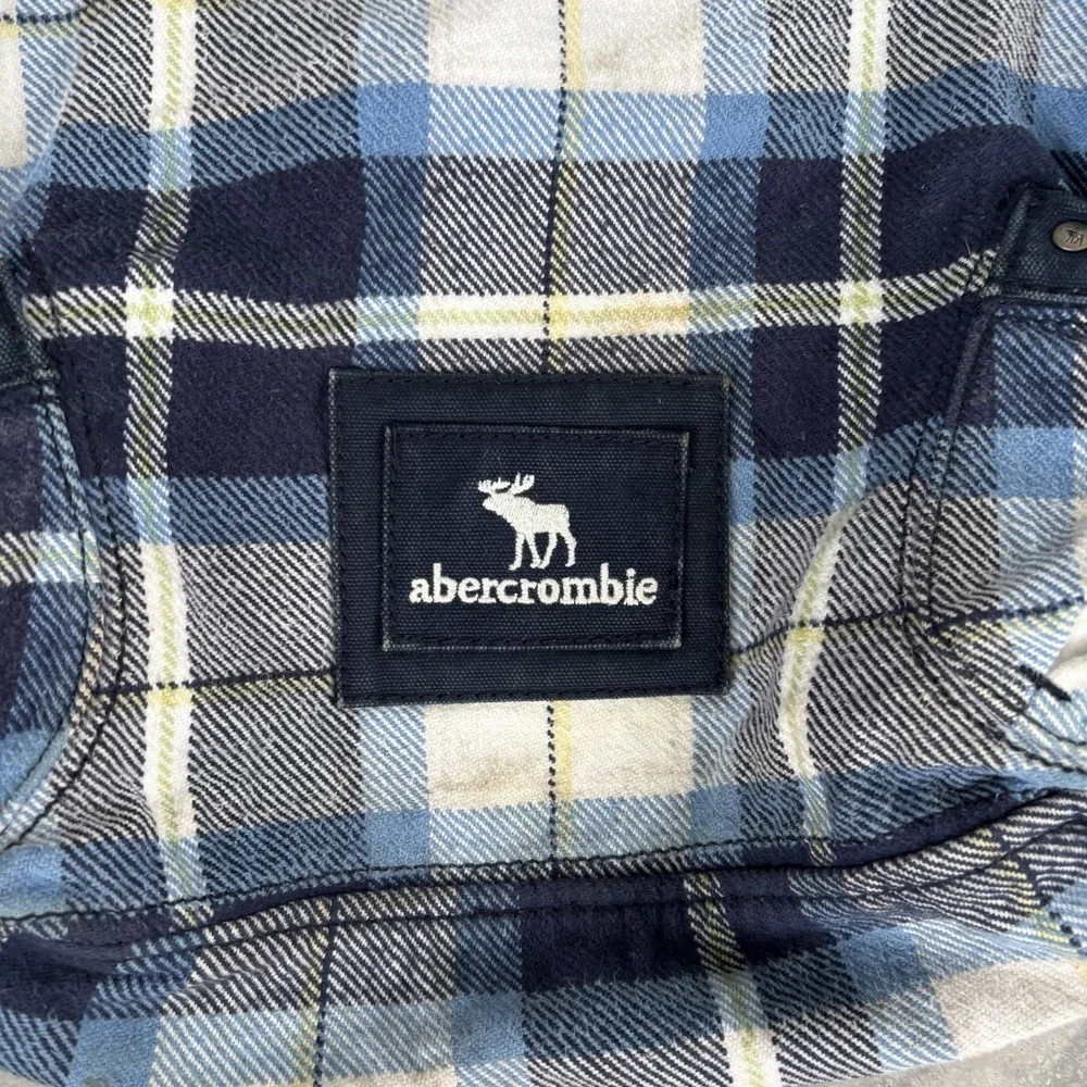 Vintage Y2K Abercrombie Reversible Blue Plaid Tote Bag Y2K!